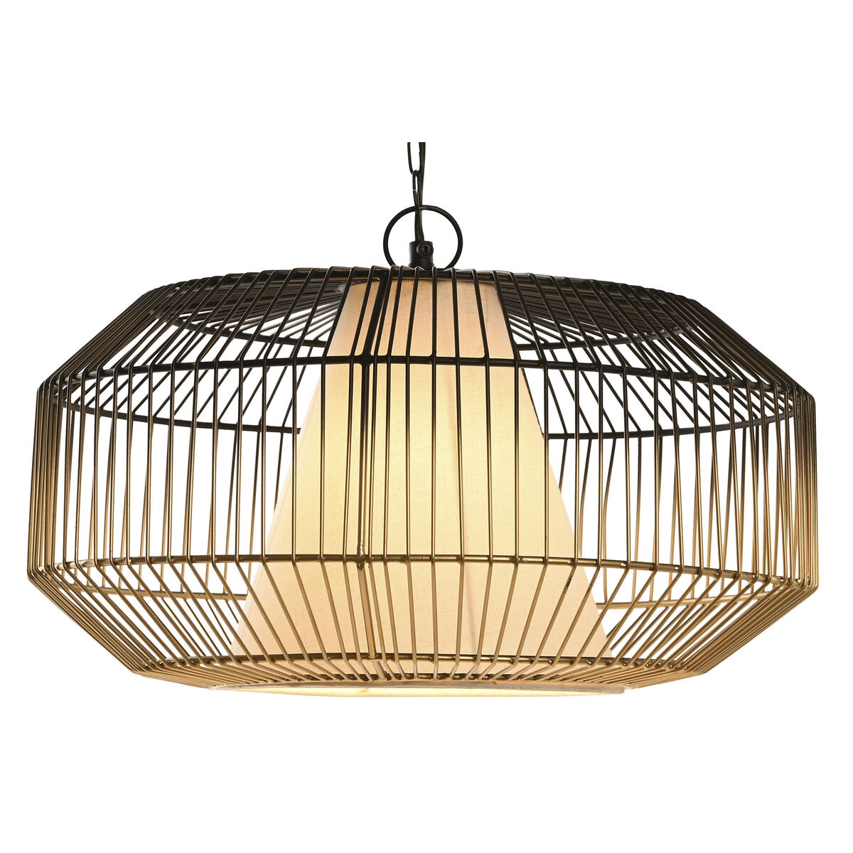 Taklampa DKD Home Decor 42 x 42 x 23 cm Svart Gyllene Järn 50 W - 2