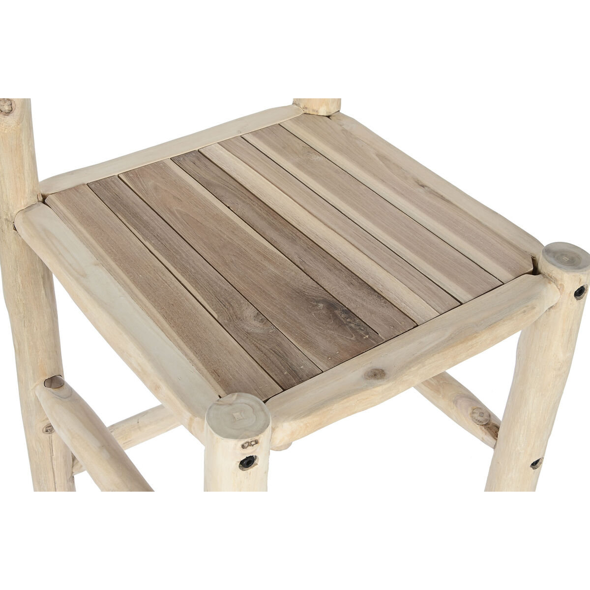 Sittpall DKD Home Decor Naturell Teak 50 x 50 x 102 cm - 3