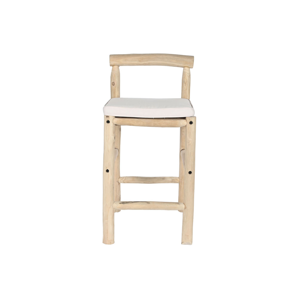 Sittpall DKD Home Decor Naturell Teak 50 x 50 x 102 cm - 2