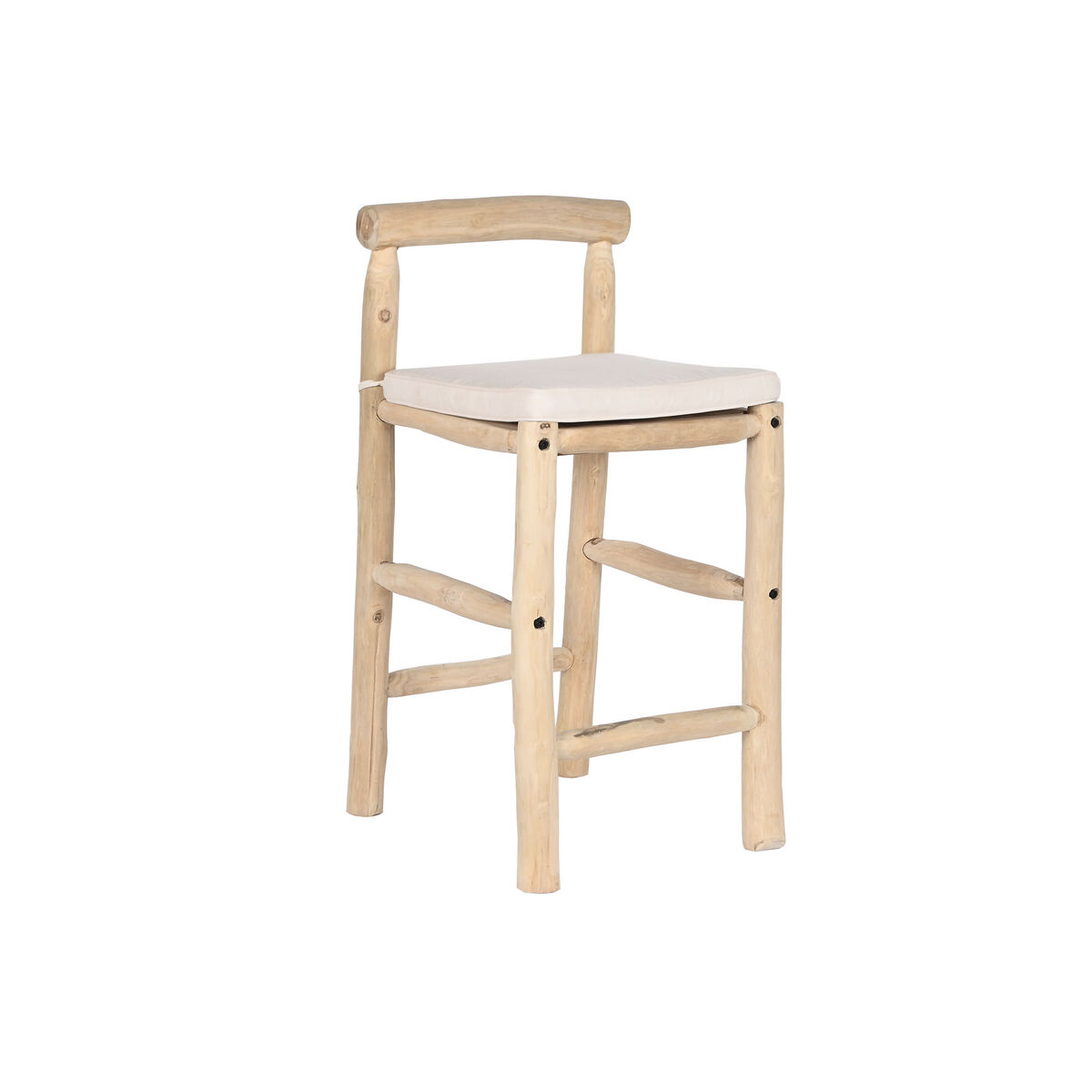 Sittpall DKD Home Decor Naturell Teak 50 x 50 x 102 cm