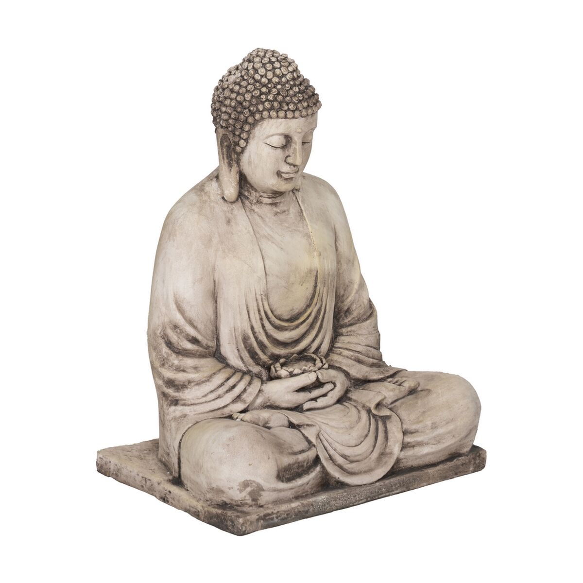 Prydnadsfigur Beige Grå Buddha 50 x 35 x 62 cm
