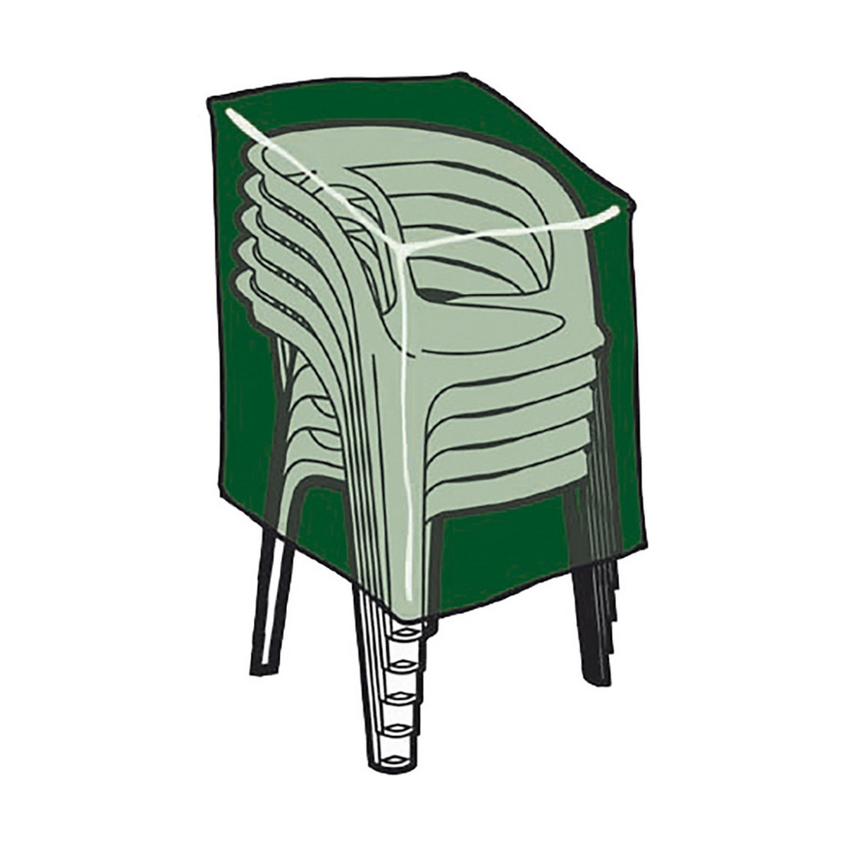 Stol täcka Altadex För stolar Grön Polyetylen 68 x 68 x 110 cm - 6