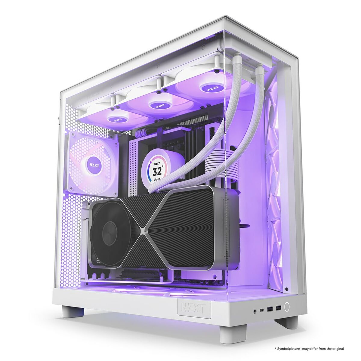ATX Semitorn NZXT CC-H61FW-R1 Blå Vit Röd Grön - 4