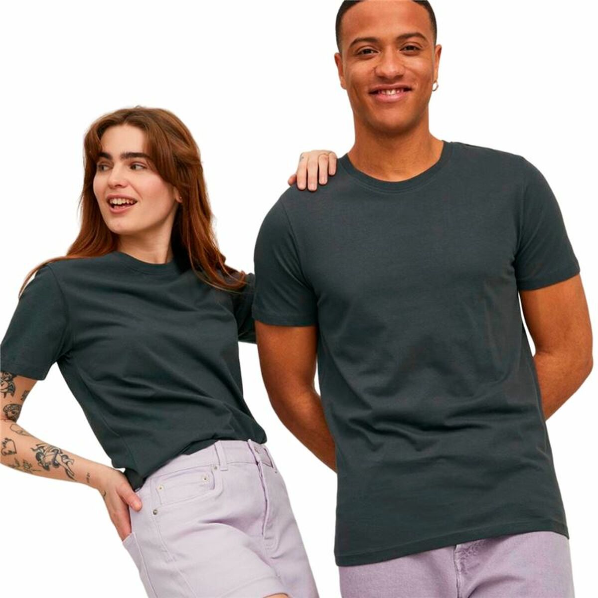 T-shirt med kortärm Herr Jack & Jones Asphalt - 2