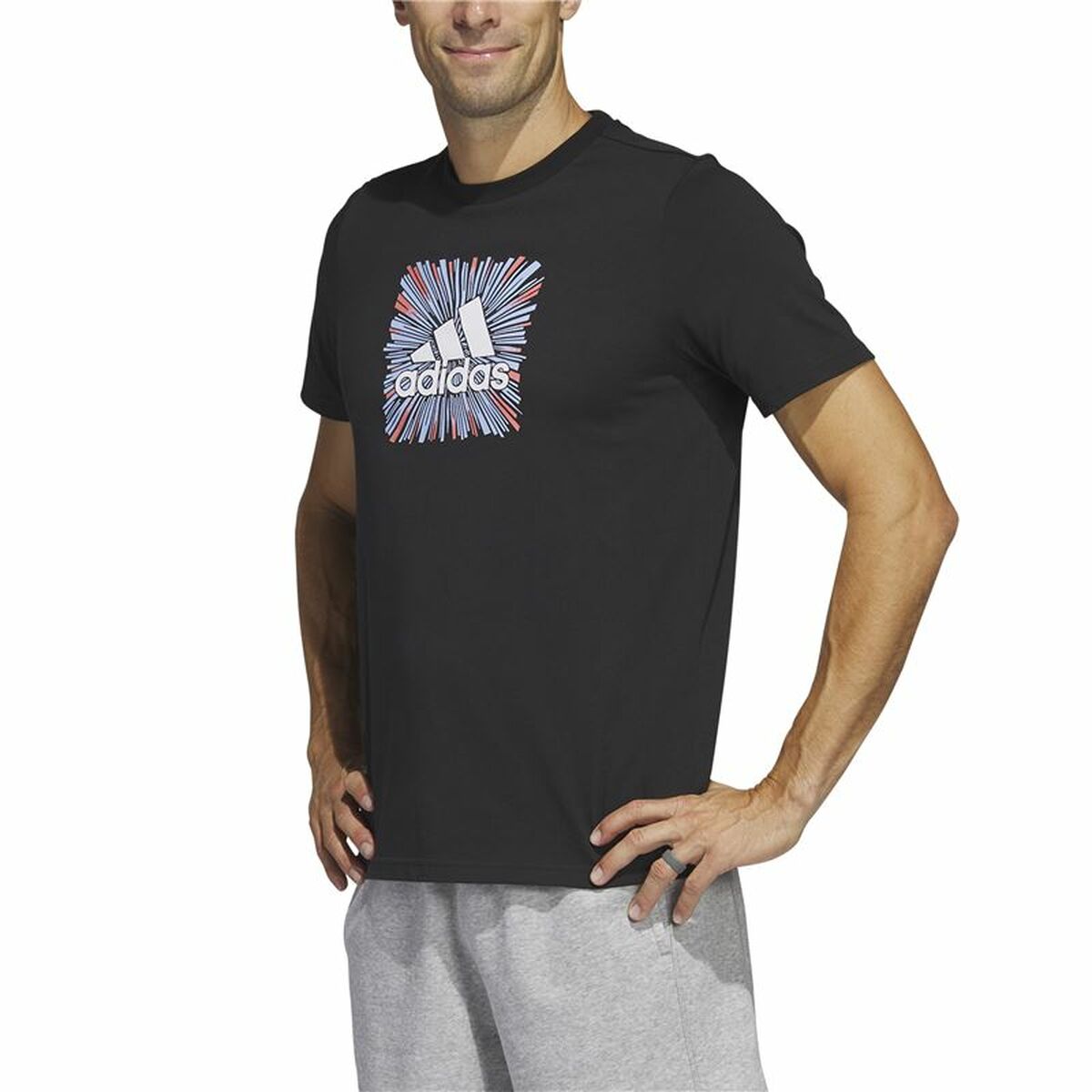 T-shirt med kortärm Herr Adidas Sport Optimist (XS) - 3