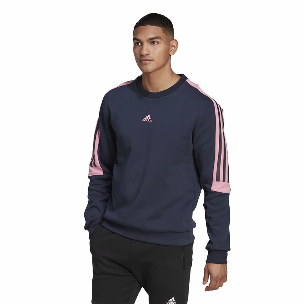 Tröja utan huva Herr Adidas Future Icons 3 Marinblå Svart