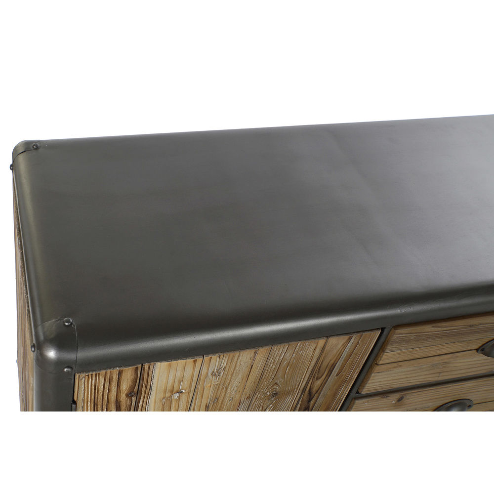 Skänk DKD Home Decor MB-171204 144 x 45 x 75 cm Gran Naturell Metall Ljusgrå - 9