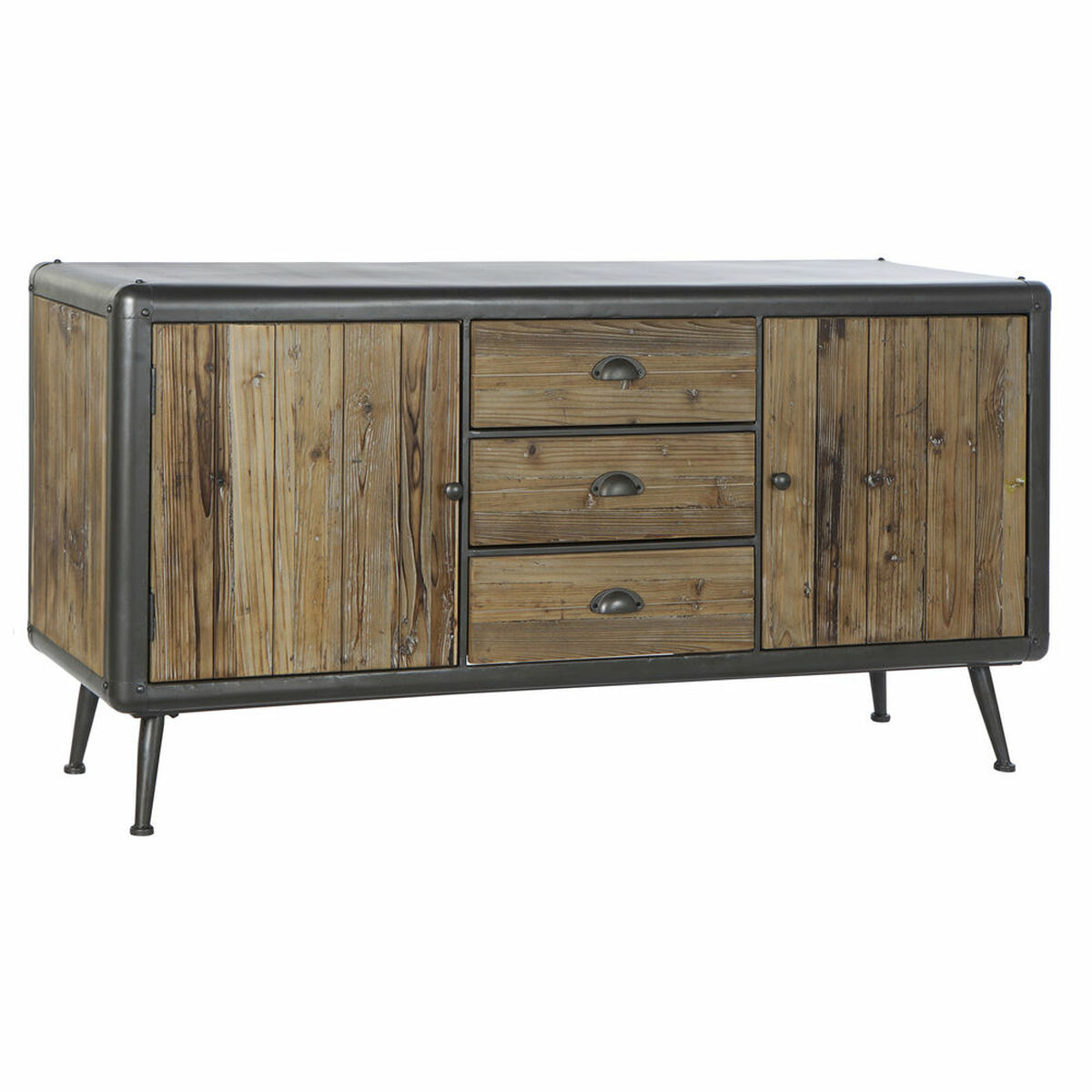 Skänk DKD Home Decor MB-171204 144 x 45 x 75 cm Gran Naturell Metall Ljusgrå - 18