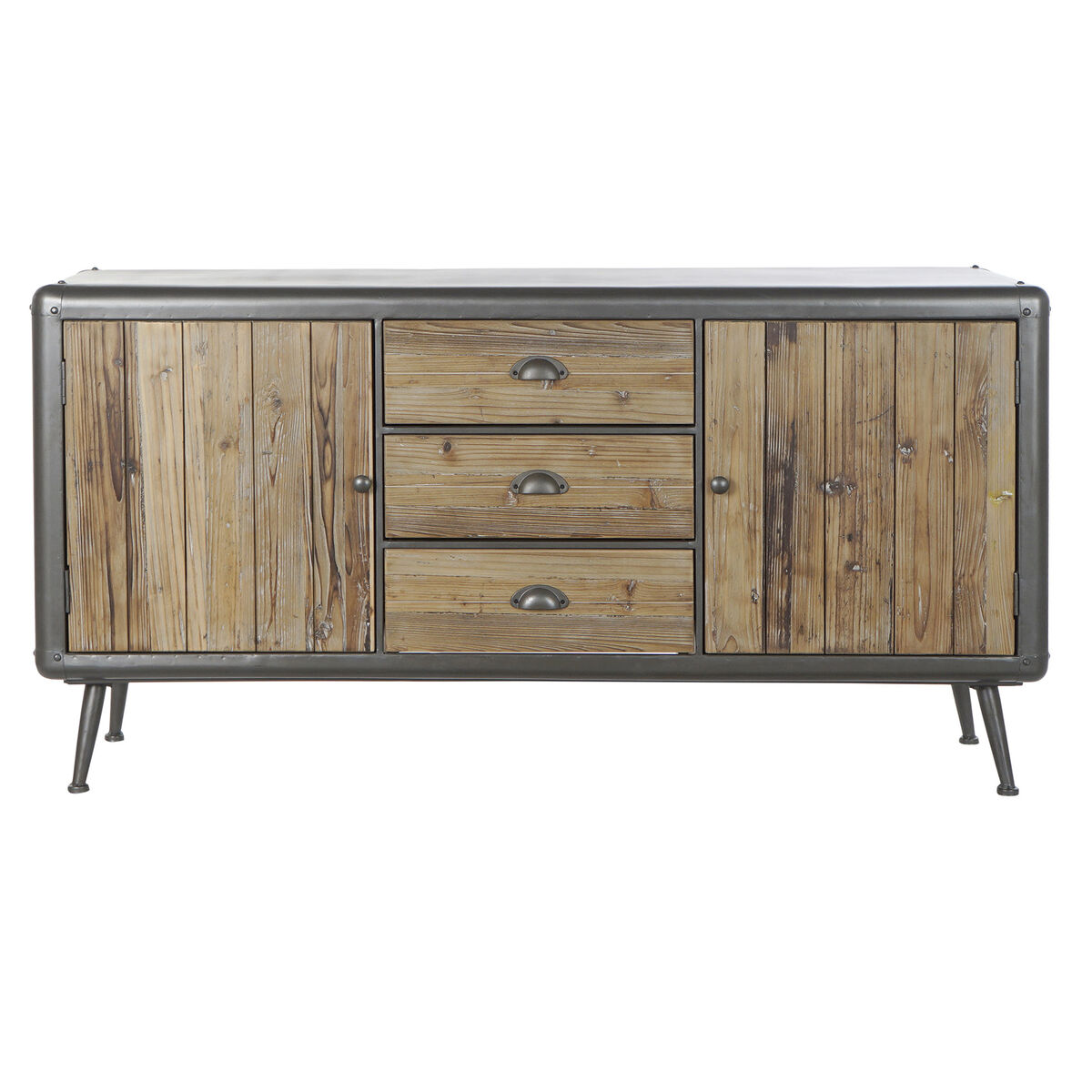 Skänk DKD Home Decor MB-171204 144 x 45 x 75 cm Gran Naturell Metall Ljusgrå - 12