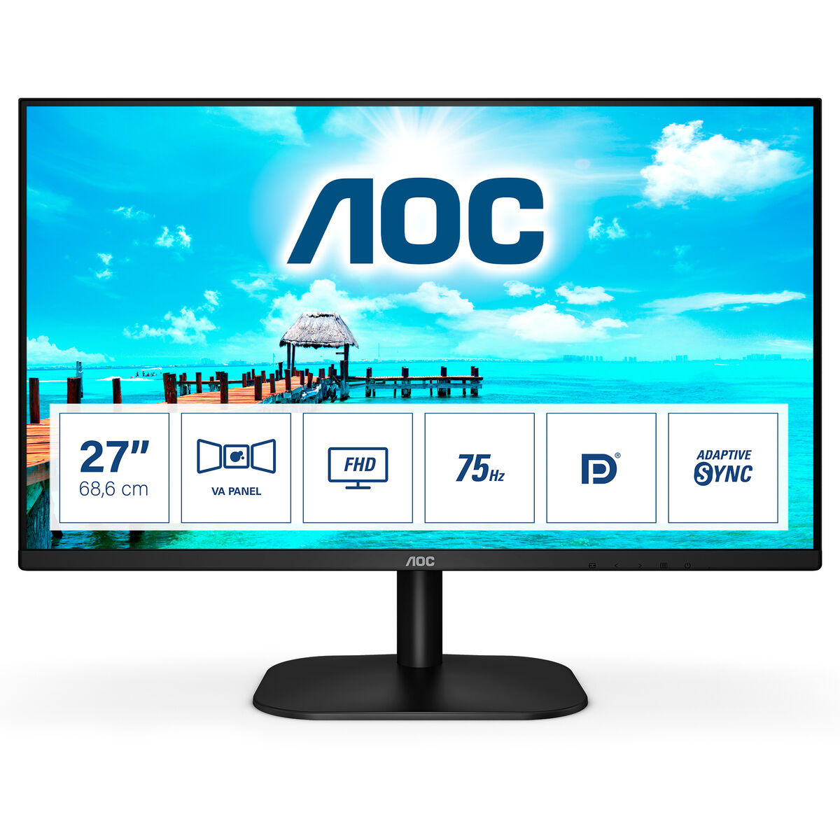 Monitor AOC 27B2QAM 27" LED VA Flicker free 75 Hz - 3