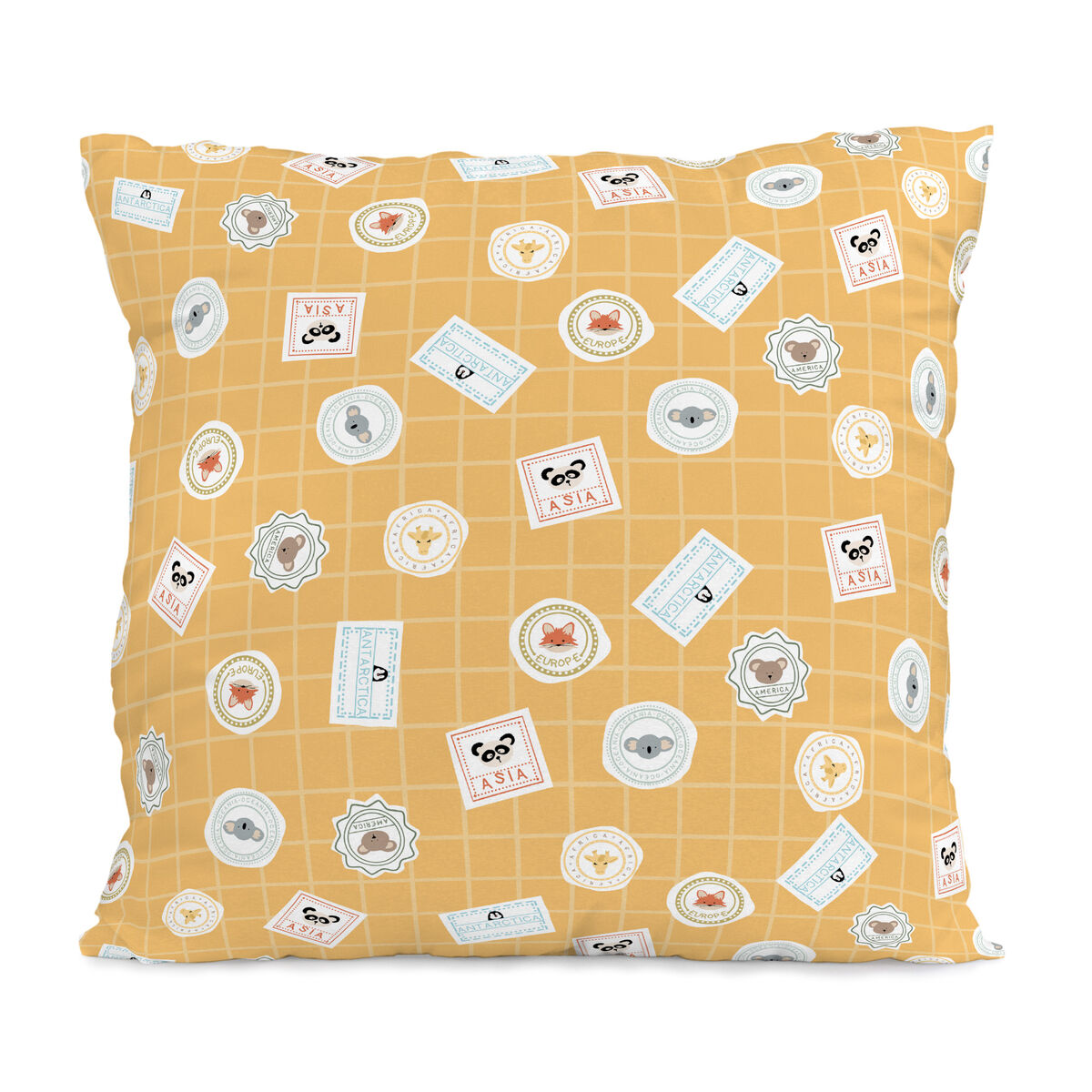 Täckslagsset HappyFriday Mr Fox World trip Multicolour Säng 80 2 Delar - 6