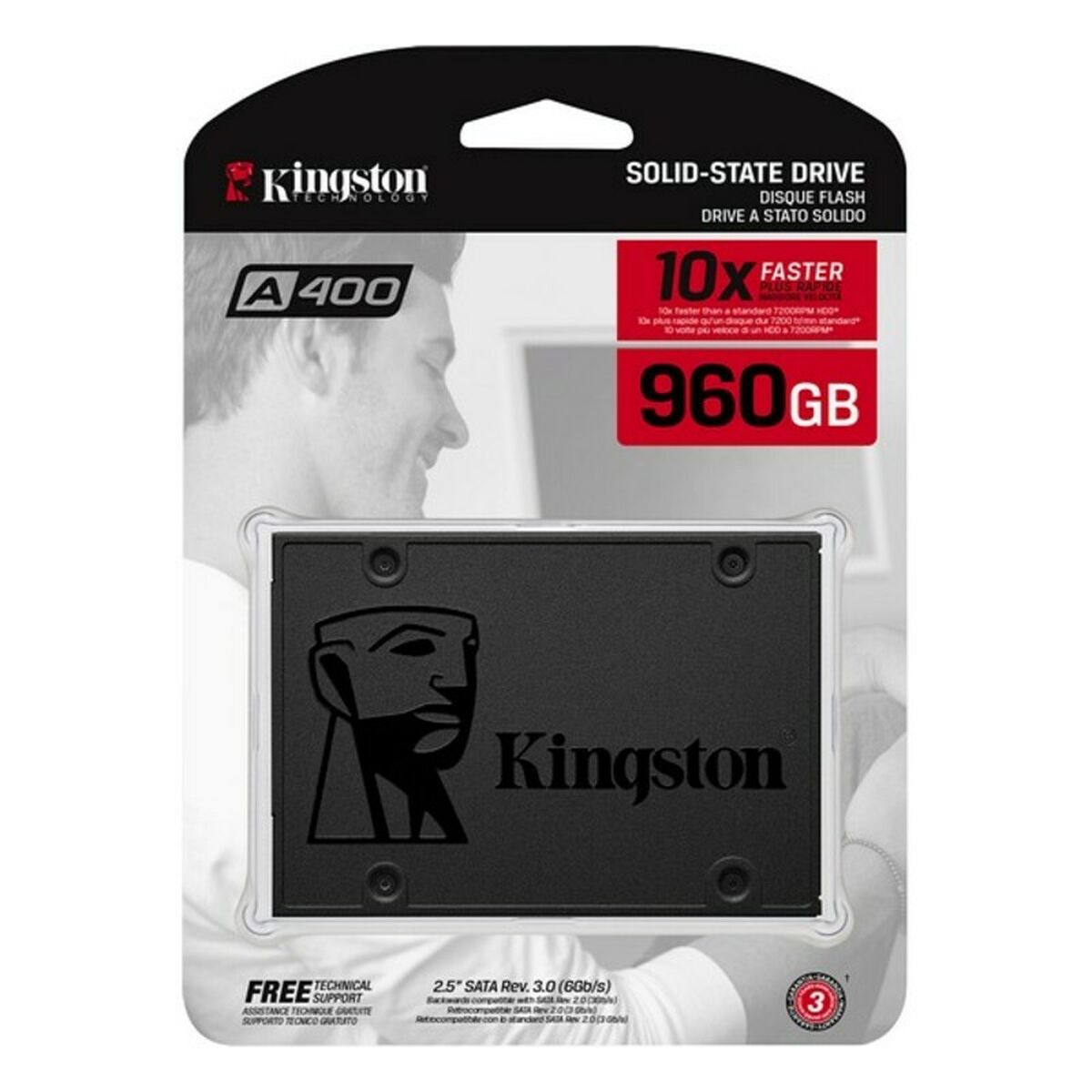 Hårddisk Kingston SA400S37/960G 960 GB SSD SSD - 3