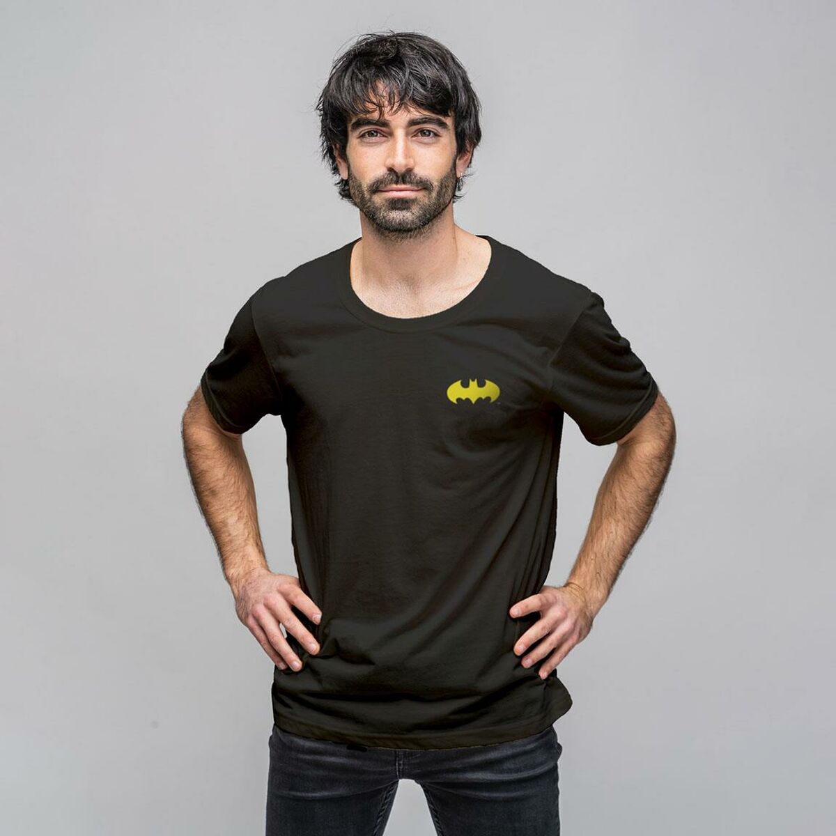 T-shirt med kortärm Herr Batman Svart Vuxna, unisex - 3