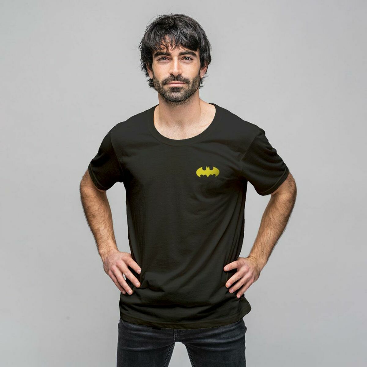 T-shirt med kortärm Herr Batman Svart Vuxna, unisex - 16
