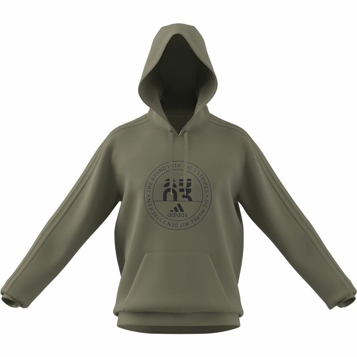 Tröja med huva Herr Adidas  Emblem Graphic Mörkgrå