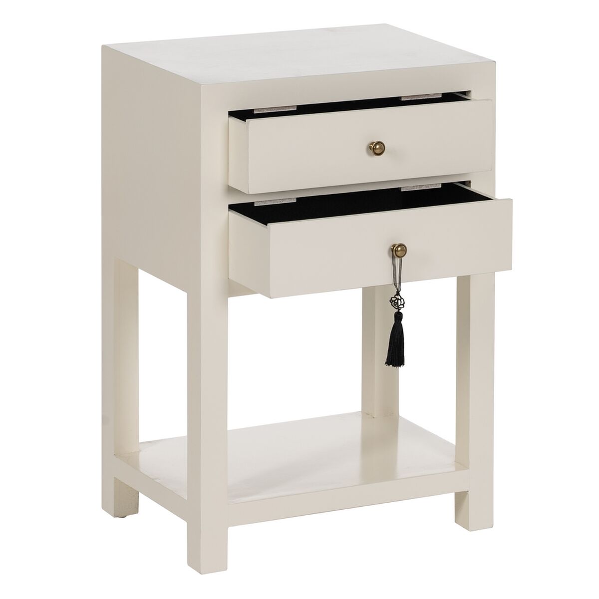 Nattduksbord ORIENT Vit Granträ Trä MDF 45 x 30 x 66 cm - 9