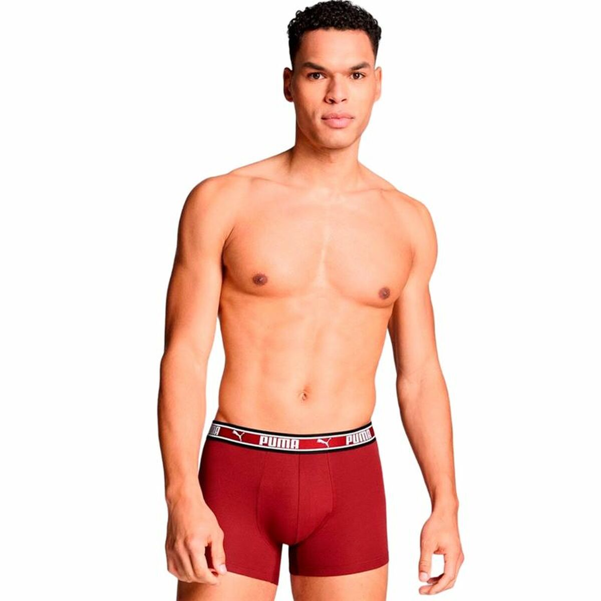 Boxershorts, Herr Puma Svart Röd - 2