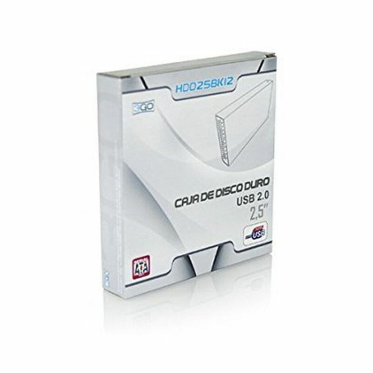 Hårddiskkabinett 2,5" USB 3GO HDD25BK12 - 4