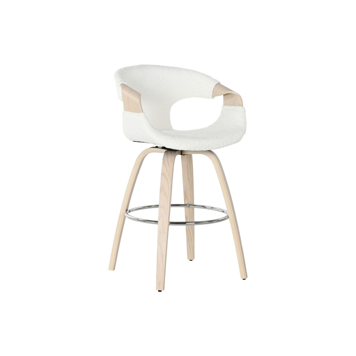 Sittpall Home ESPRIT Vit Trä 55,5 x 52,5 x 92,5 cm