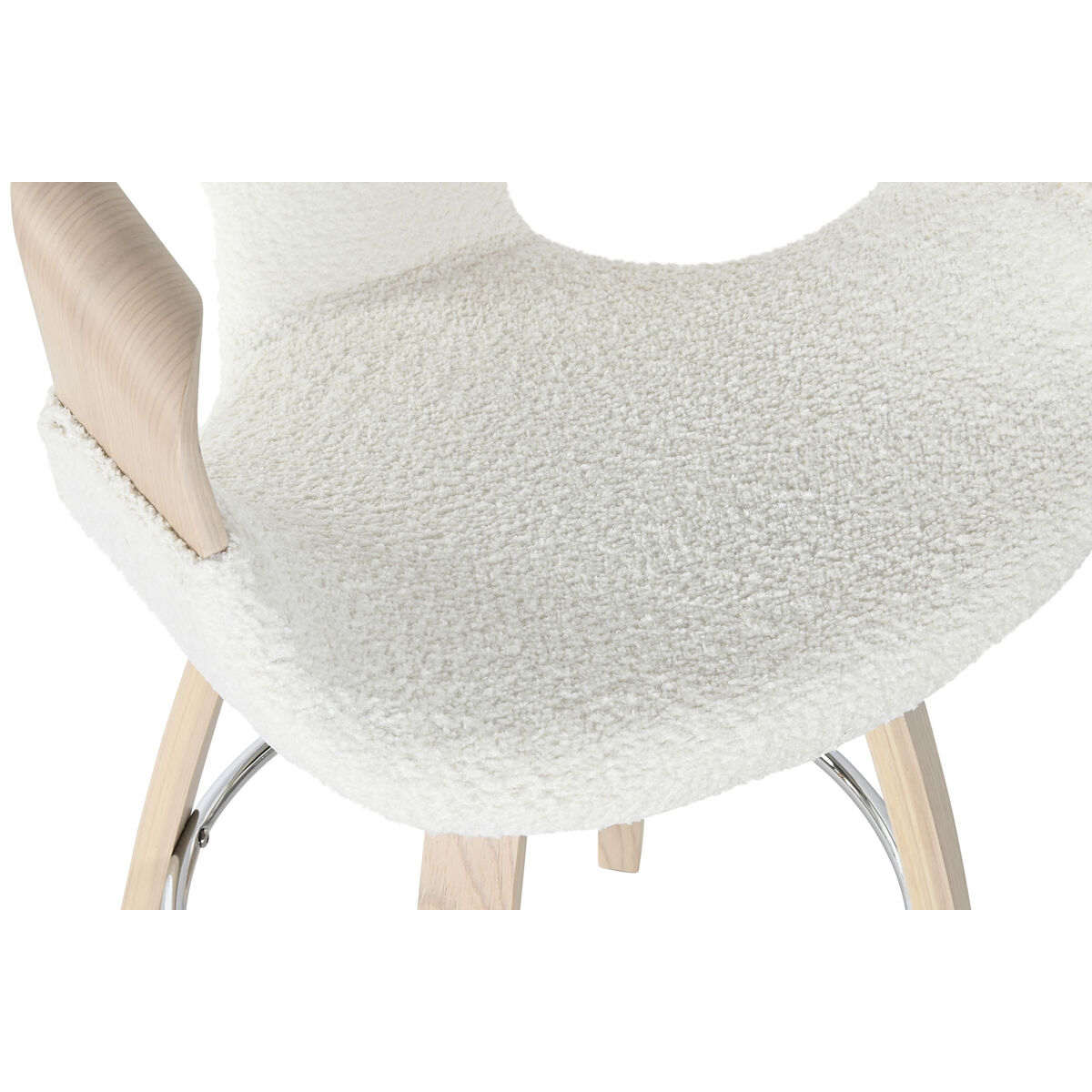 Sittpall Home ESPRIT Vit Trä 55,5 x 52,5 x 92,5 cm - 3