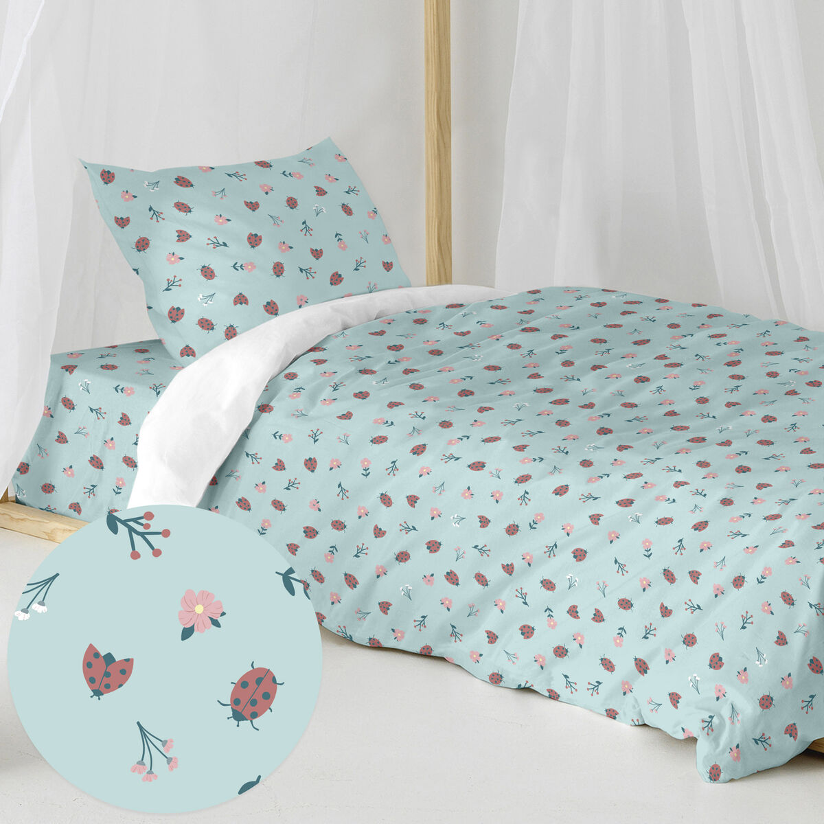 Täckslagsset HappyFriday Mini Catarinas Multicolour Säng 80 2 Delar - 3