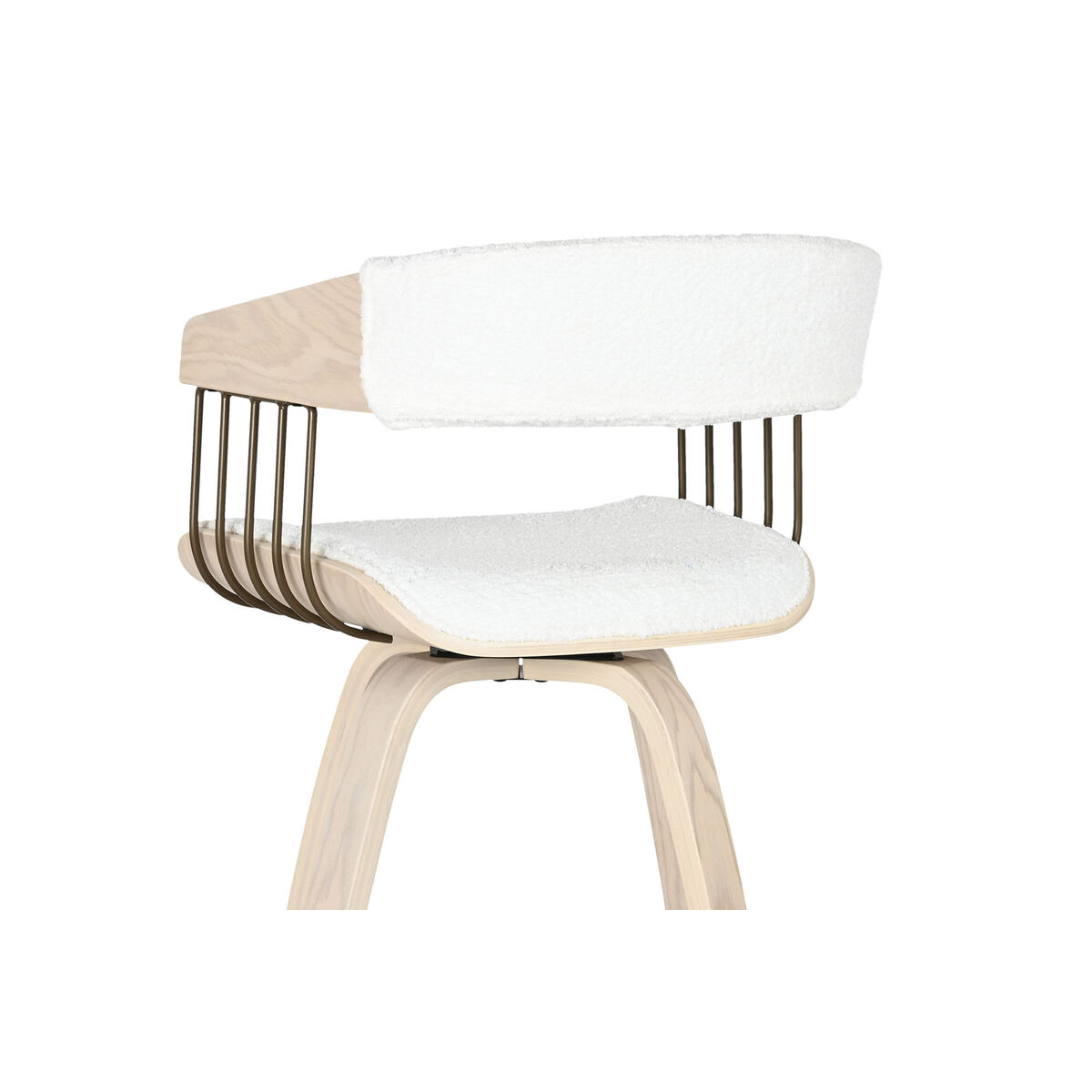 Sittpall Home ESPRIT Vit Trä 51,5 x 47,5 x 94,5 cm - 4