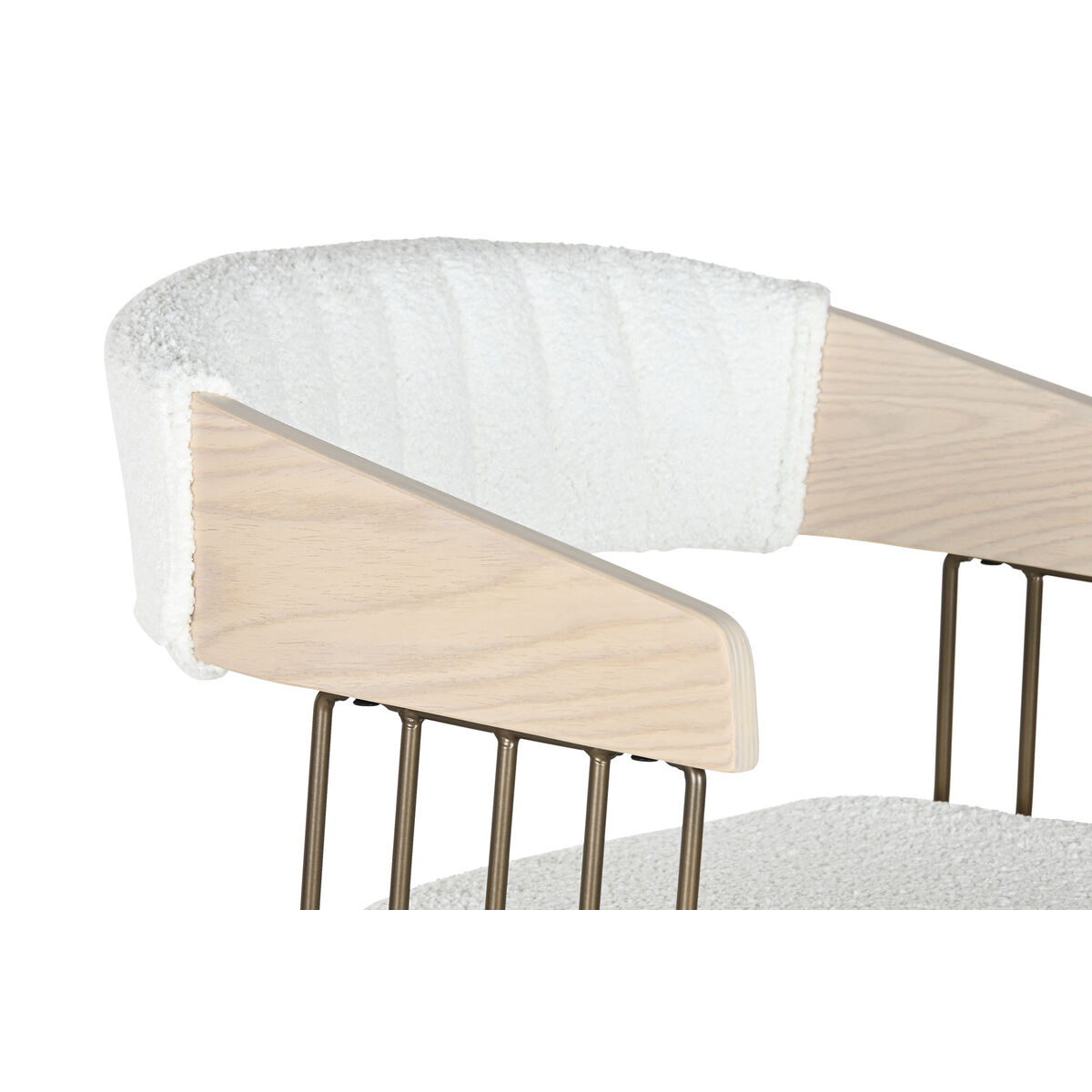 Sittpall Home ESPRIT Vit Trä 51,5 x 47,5 x 94,5 cm - 3