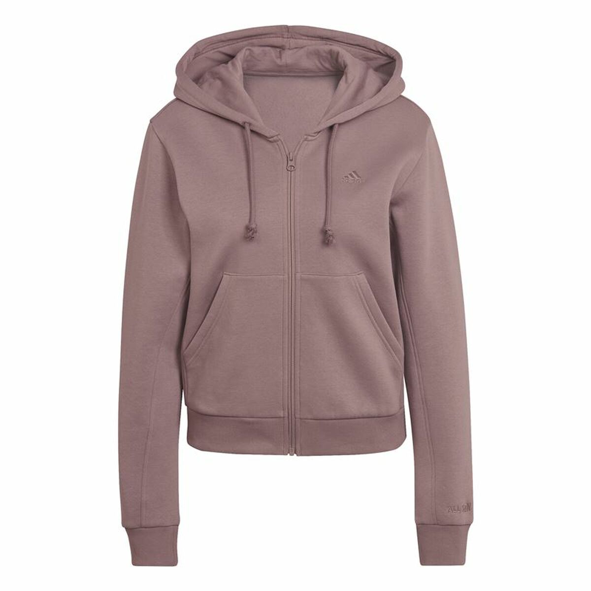 Tröja med huva och blixtlås Adidas ALL SZN Fleece Kaffe/ Café - 2