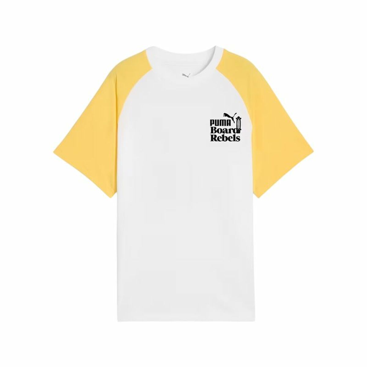 Barn T-shirt med kortärm Puma Mid90S Graphic Tee I Vit Gyllene