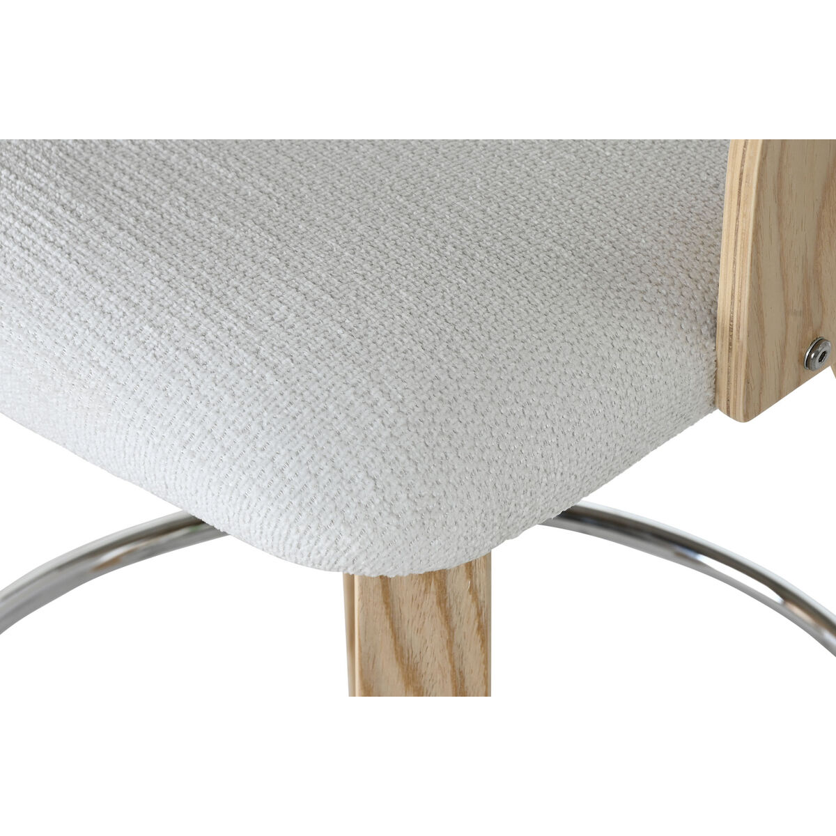 Sittpall Home ESPRIT Vit Trä 58 x 56 x 86 cm - 4