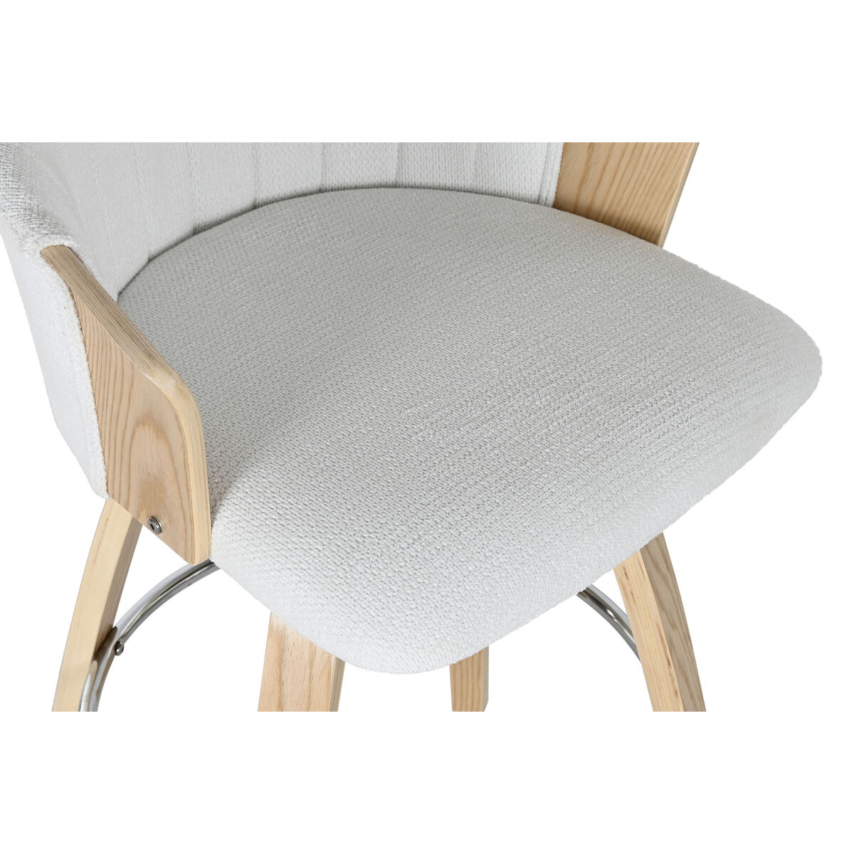 Sittpall Home ESPRIT Vit Trä 58 x 56 x 86 cm - 2