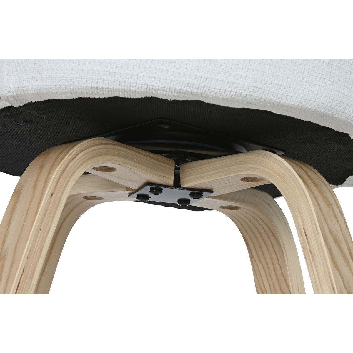 Sittpall Home ESPRIT Vit Trä 58 x 56 x 86 cm - 5