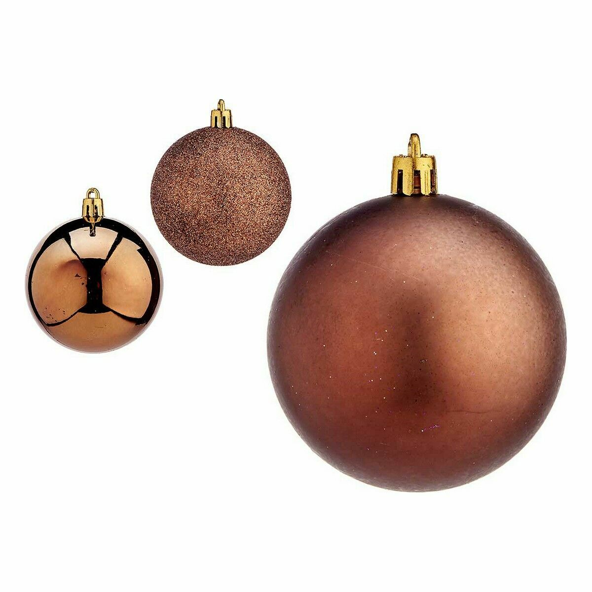 Uppsättning av julkulor Brun Plast Ø 7 cm (36 antal) - 2