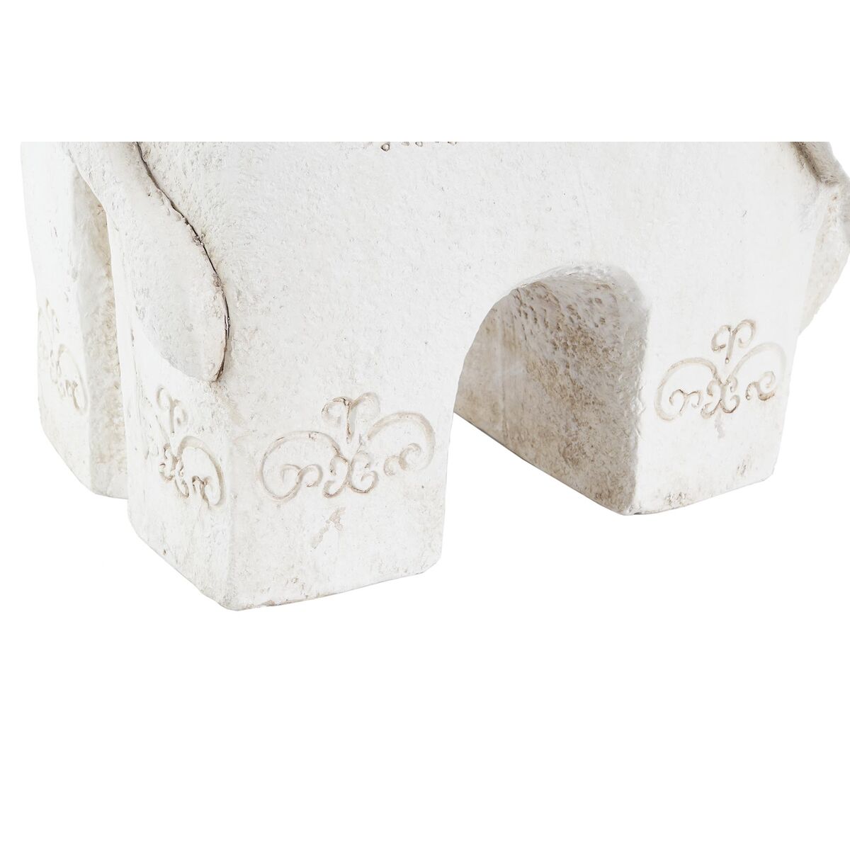Prydnadsfigur DKD Home Decor Antikbehandlad Elefant Vit Orientalisk Magnesium (42 x 24 x 46 cm) - 2