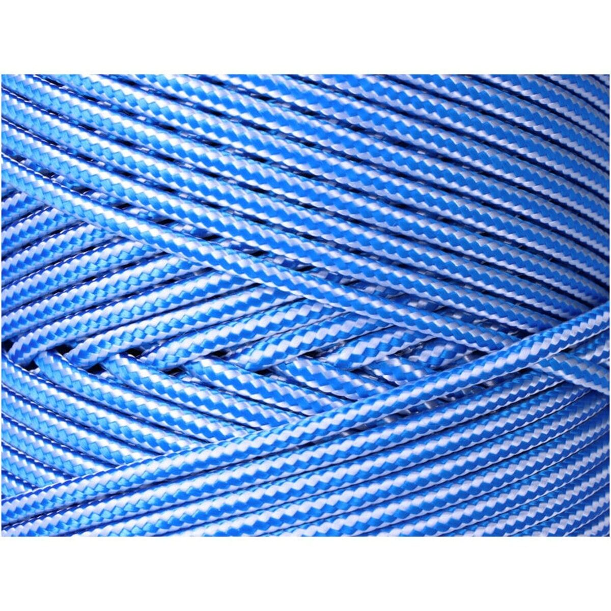 Skosnöre EDM 87913 Blå Vit polypropen 5 mm x 200 m Flätning - 2