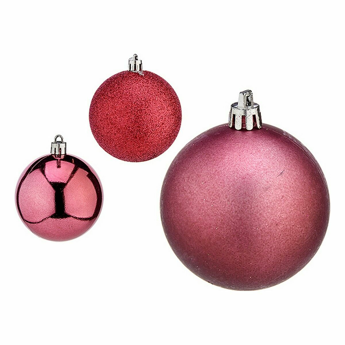 Uppsättning av julkulor Rosa Plast Ø 7 cm (36 antal) - 2