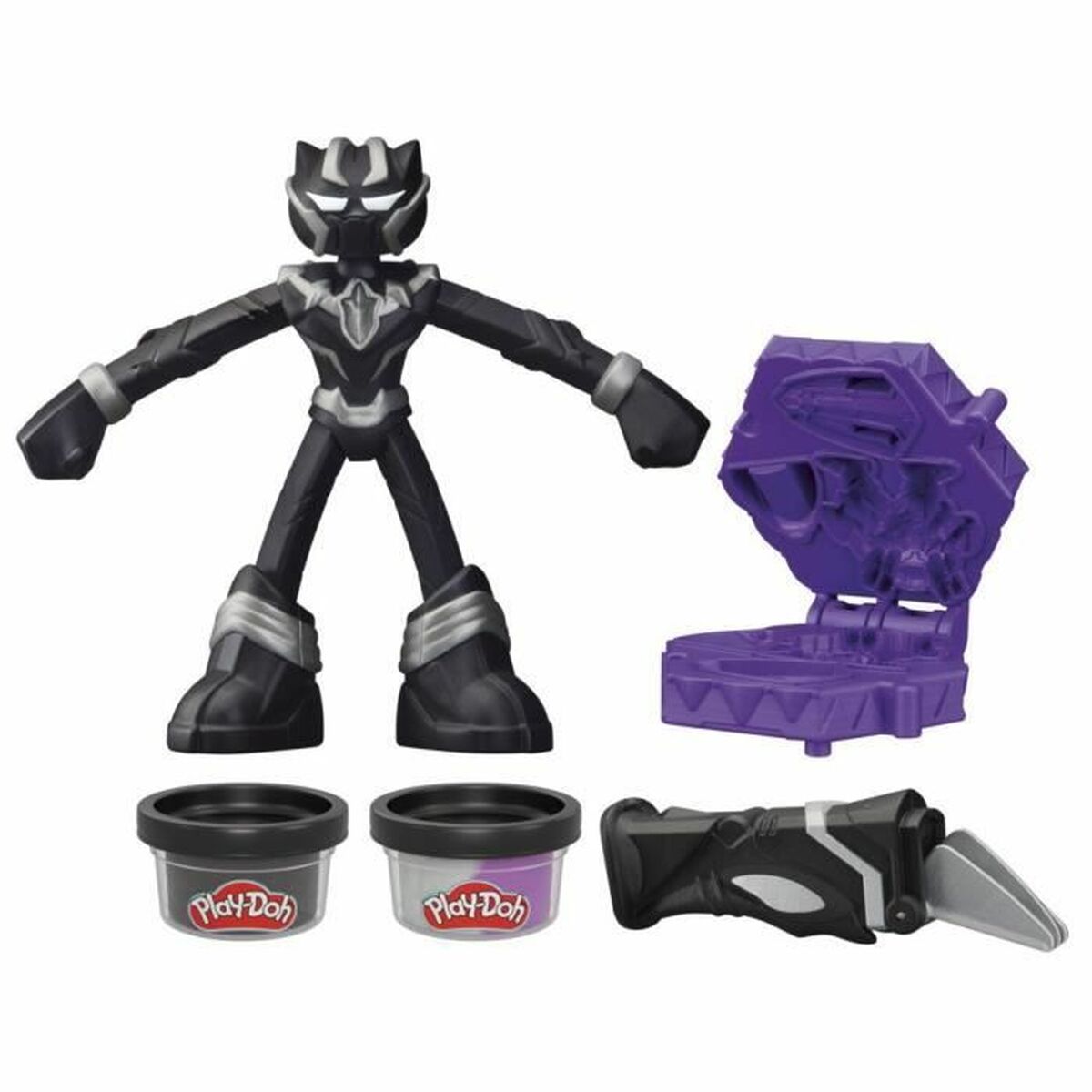 Modellera Spel Play-Doh Black Panther garras afiladas noir - 2