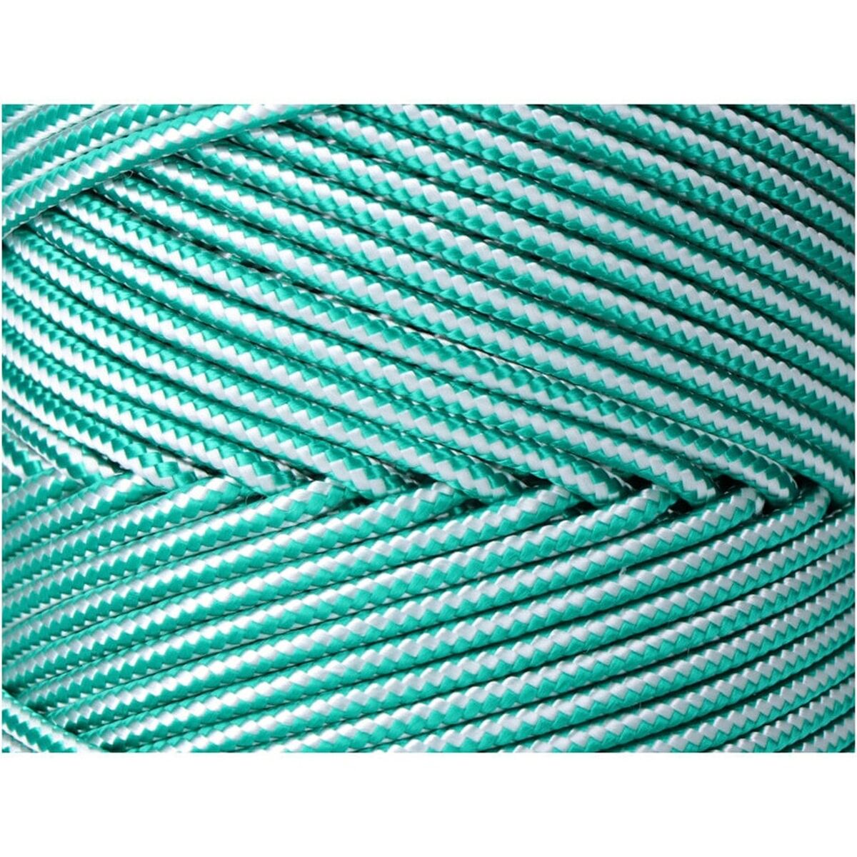Skosnöre EDM 87914 Vit Grön polypropen 5 mm x 200 m Flätning - 2