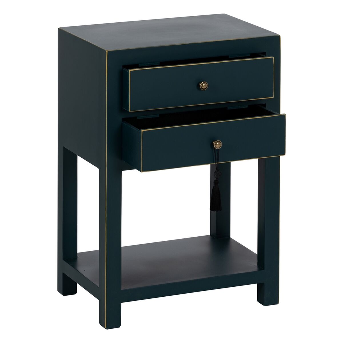 Nattduksbord ORIENT Blå Granträ Trä MDF 45 x 30 x 66 cm - 9