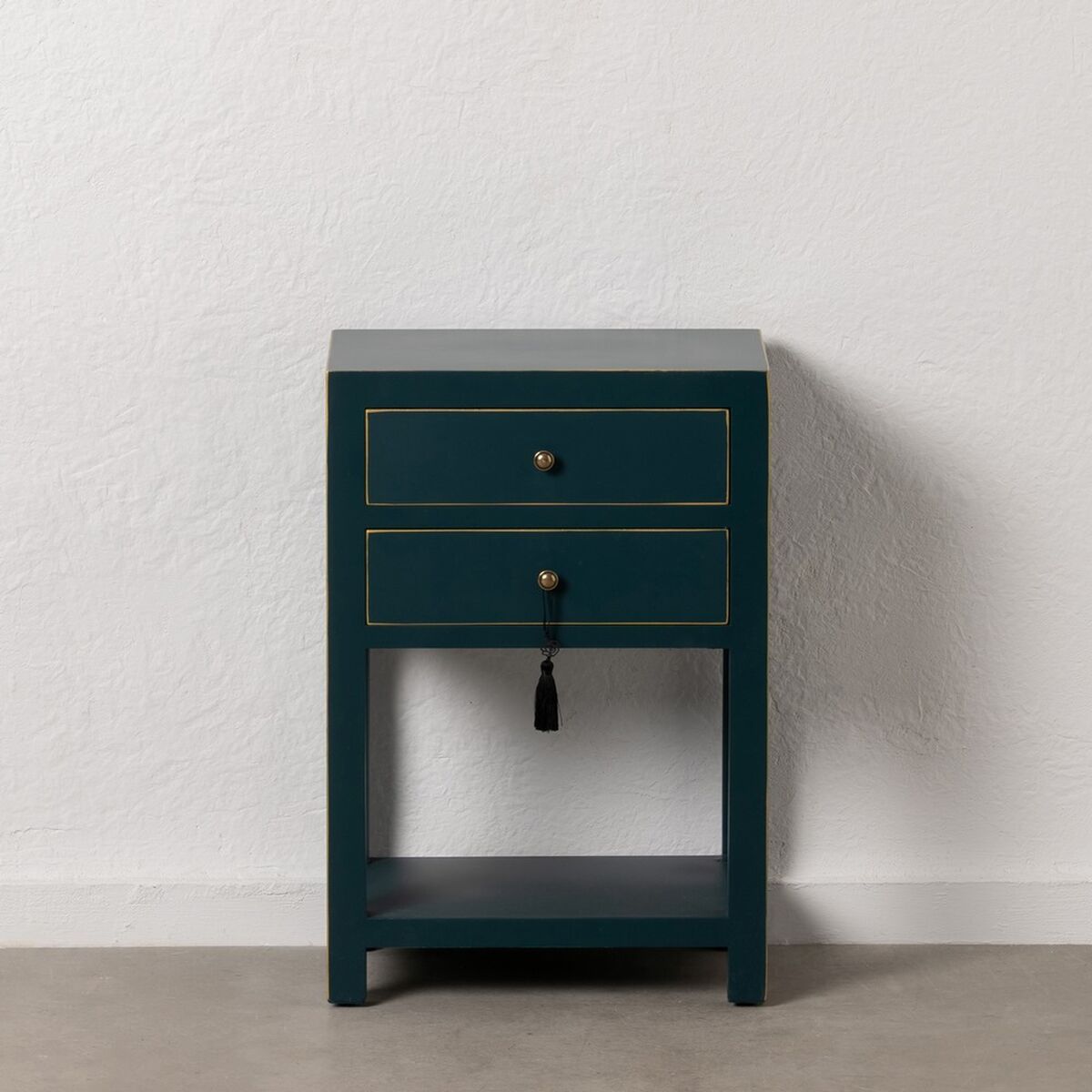 Nattduksbord ORIENT Blå Granträ Trä MDF 45 x 30 x 66 cm - 8