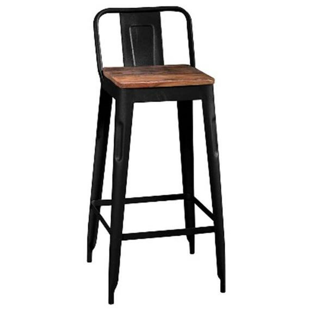 Sittpall Home ESPRIT Svart Trä Metall 41 x 38 x 96 cm - 2