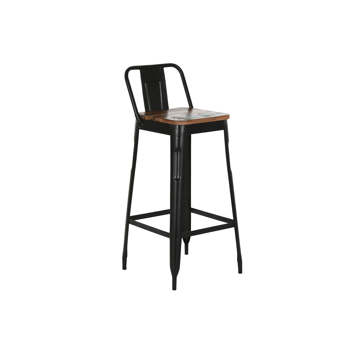 Sittpall Home ESPRIT Svart Trä Metall 41 x 38 x 96 cm
