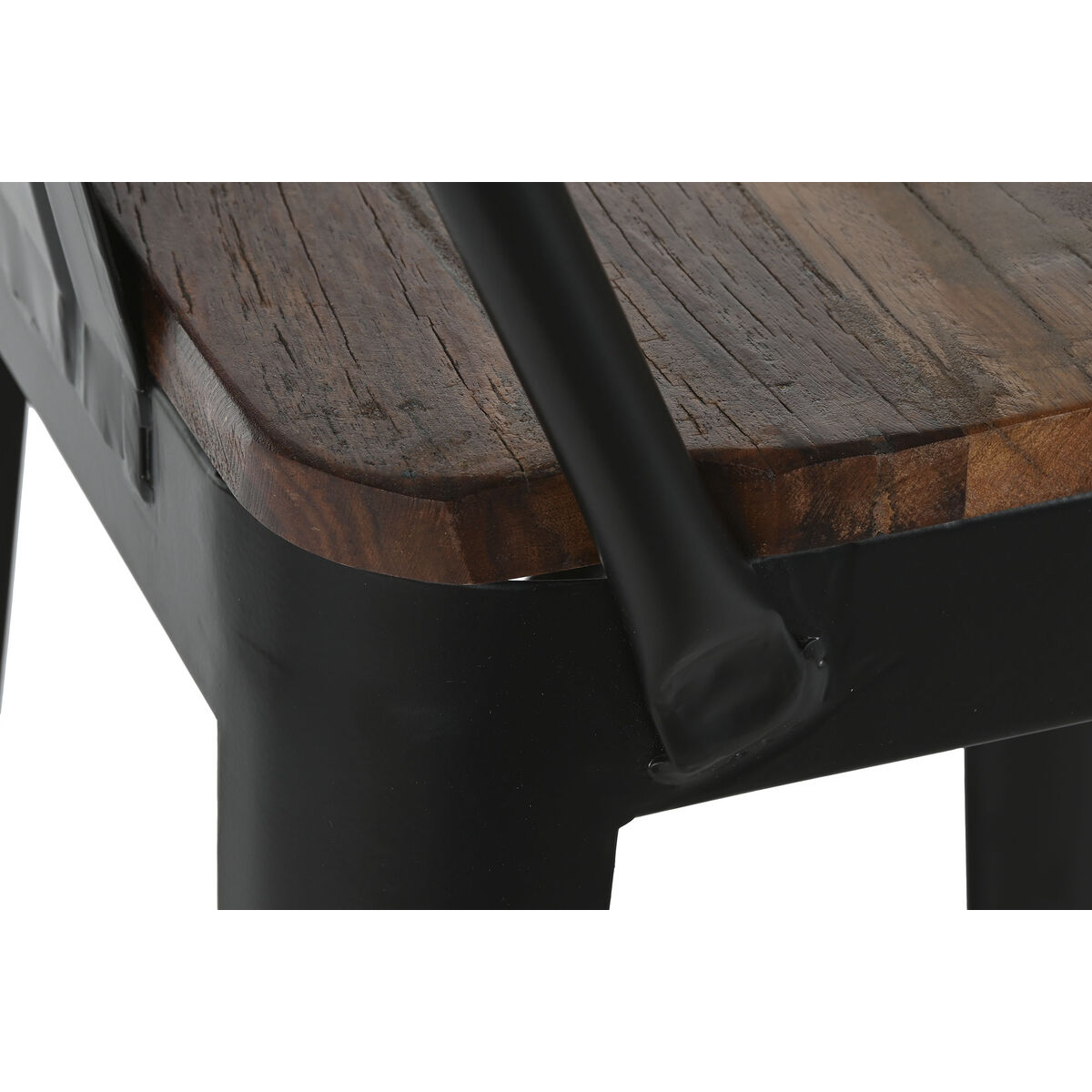 Sittpall Home ESPRIT Svart Trä Metall 41 x 38 x 96 cm - 5