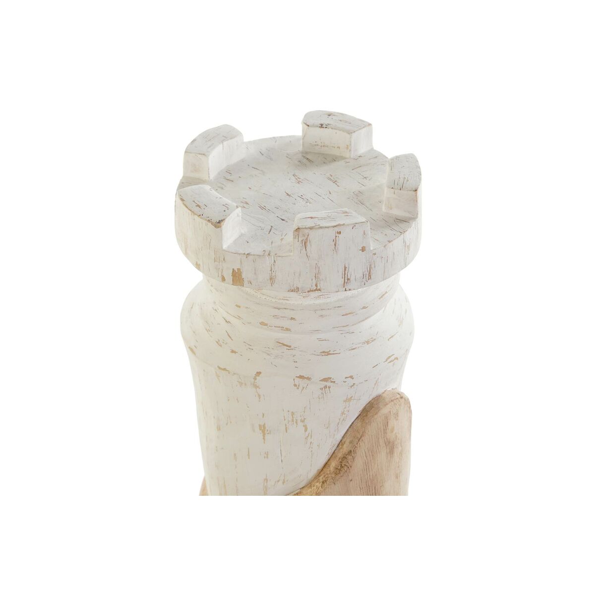 Prydnadsfigur DKD Home Decor Vit Brun Svart Schackpjäser Loft 12 x 11 x 36 cm (2 antal) - 3