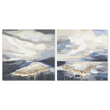 Kanvas DKD Home Decor Furu Kanvas 100 x 3,5 x 100 cm