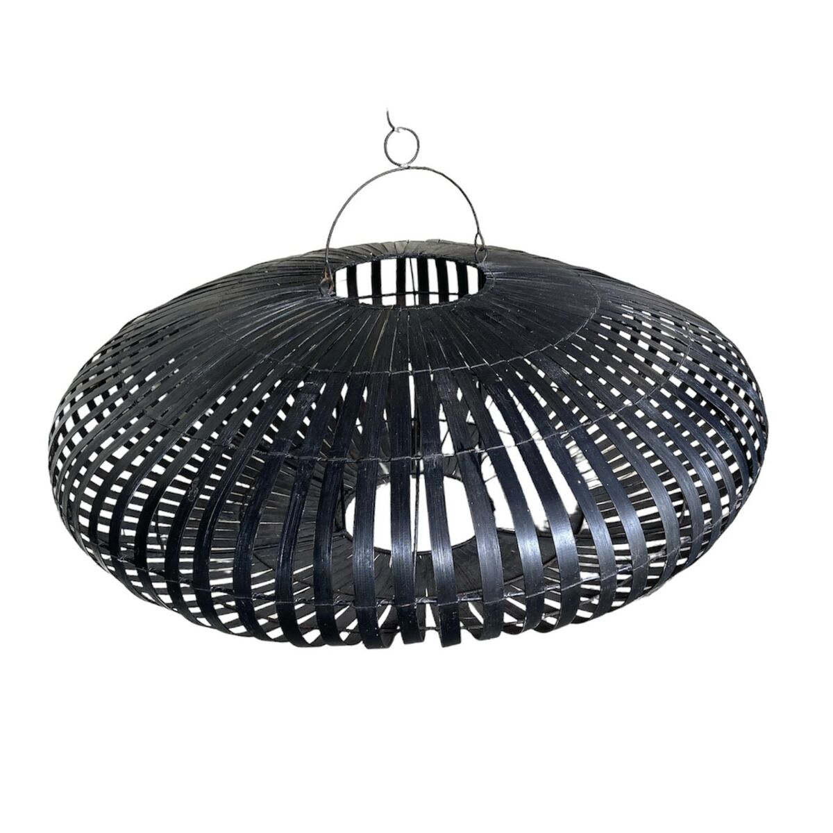 Lampskärm Home ESPRIT Svart Bambu 80 x 80 x 30 cm - 3