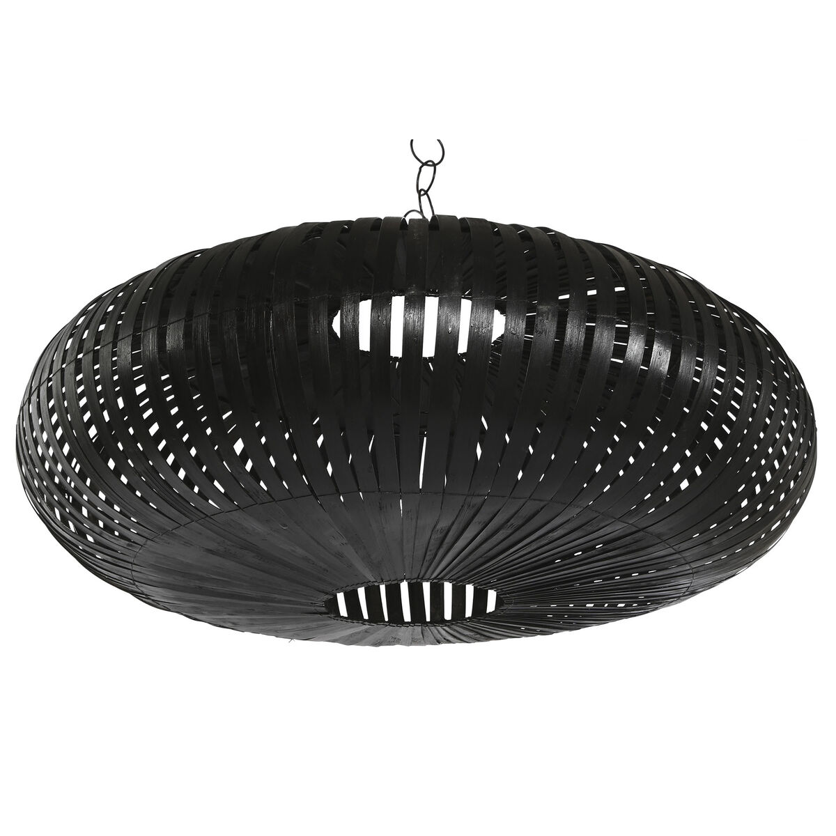 Lampskärm Home ESPRIT Svart Bambu 80 x 80 x 30 cm - 2