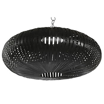 Lampskärm Home ESPRIT Svart Bambu 80 x 80 x 30 cm