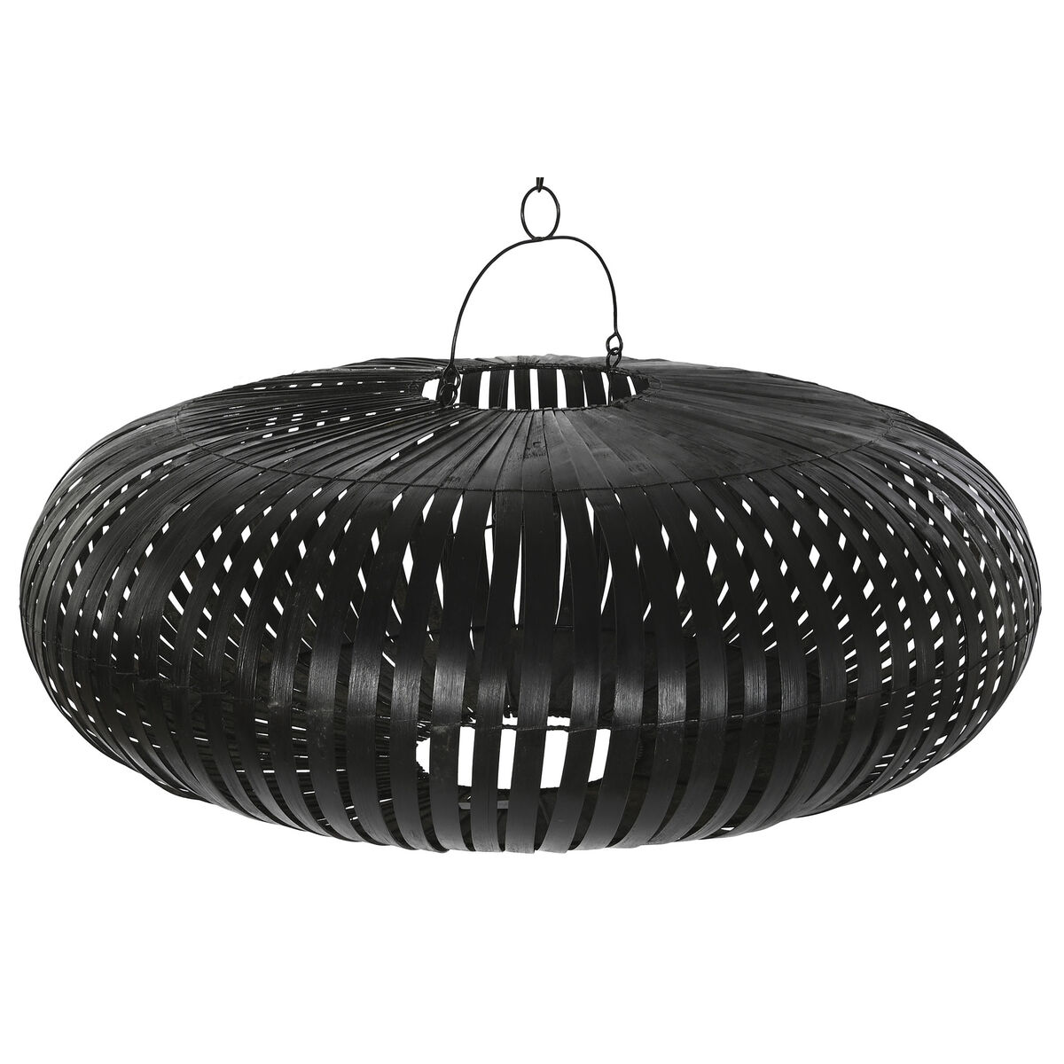 Lampskärm Home ESPRIT Svart Bambu 80 x 80 x 30 cm
