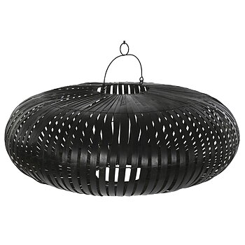 Lampskärm Home ESPRIT Svart Bambu 80 x 80 x 30 cm